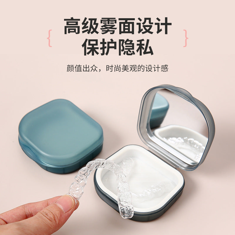 Invisible Braces Retainer Storage Box Portable Dental Braces Storage Box Portable Denture Storage Box - image 3