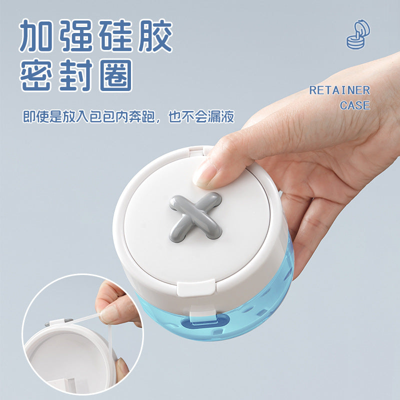Automatic Lifting and Lowering Braces Box, Portable Invisible Braces Storage Box, Denture Cleaning Effervescent Retainer, Orthodontic Special Box - image 3