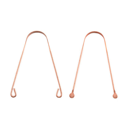 U-shaped copper tongue scraper, tongue coating cleaner, tongue scraper for removing bad breath, tongue coating brush for cleaning tongue coating - image 3