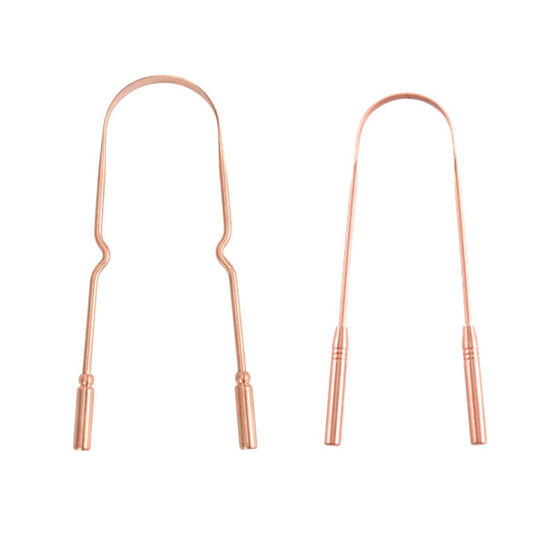 U-shaped copper tongue scraper, tongue coating cleaner, tongue scraper for removing bad breath, tongue coating brush for cleaning tongue coating - image 4