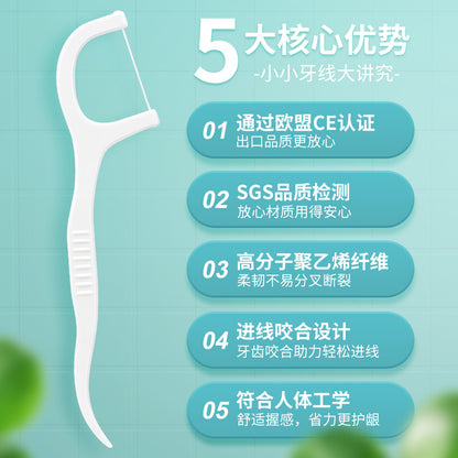 Manufacturer's In-Stock Wholesale of 300-Pack Dental Floss Sticks, High-Strength Smooth Dental Floss, Portable Box - image 3