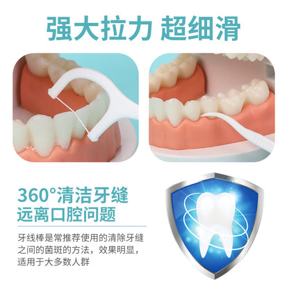 Manufacturer's In-Stock Wholesale of 300-Pack Dental Floss Sticks, High-Strength Smooth Dental Floss, Portable Box - image 4