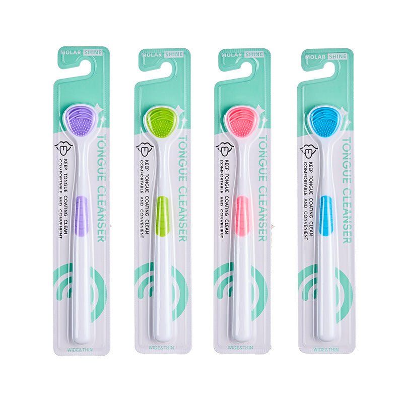Silicone Tongue Scraper, Double-Sided, Single Piece, Blister-Packed, Supermarket Adult Cleaning Brush, Household Use, Couple Oral Care, Custom-Made for Dental C - image 5