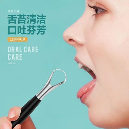 Tongue Cleaner, Tongue Scraper, Brush to Remove Bad Breath, Adult Oral Care Tool, Deep Cleaning Stainless Steel Tongue Scraper - image 2