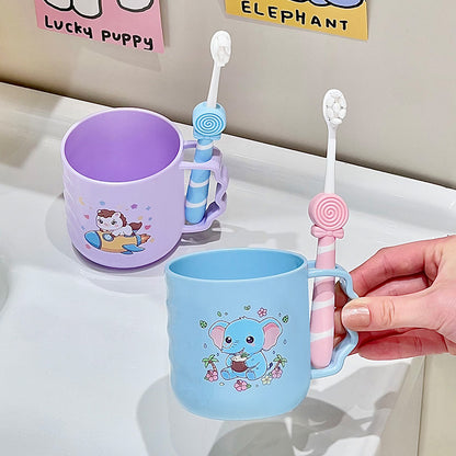 [Wholesale] Children's Cartoon Toothbrush Cup, Cute and Aesthetically Pleasing Mouthwash Cup, Anti-Drop Wash Cup - image 1