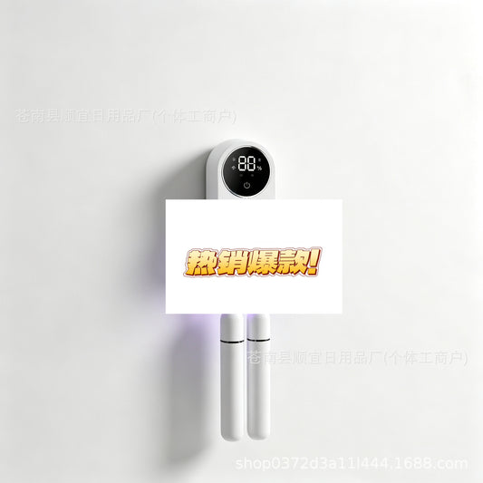 Cross-Border Hot-Selling Toothbrush Disinfection Box Uv Sterilization Double Wall-Mounted Toothbrush Sterilizer Amazon Hot-Selling Toothbrush Box - image 1