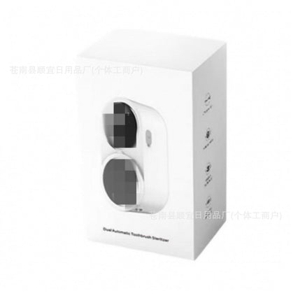 Cross-Border Hot-Selling Toothbrush Disinfection Box Uv Sterilization Double Wall-Mounted Toothbrush Sterilizer Amazon Hot-Selling Toothbrush Box - image 3