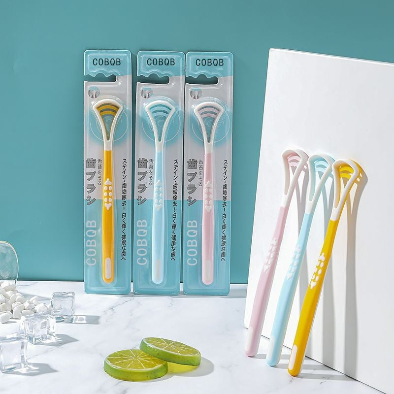 New silicone tongue scraper dual-use toothpick tongue cleaner, foldable tongue brush, tongue scraper, cross-border wholesale - image 1