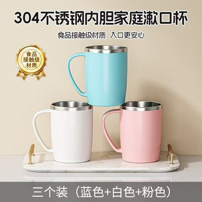 Stainless steel mouthwash cup, high-end toothbrush cup, dormitory home use wash cup, high aesthetic value, light luxury, student and couple style - image 2