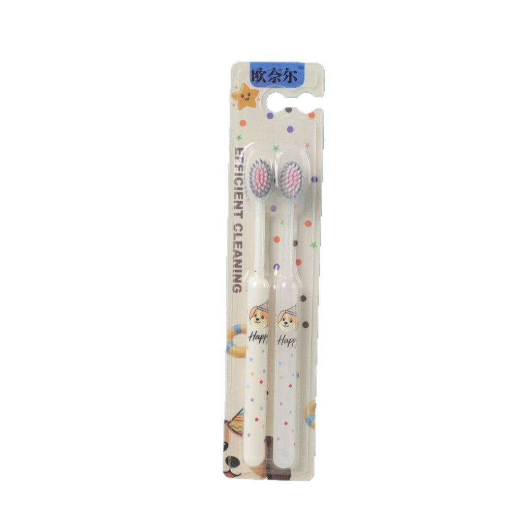 New Roman Column Spotted Puppy Mountain-Shaped Convex Wide-Head Soft-Bristle Toothbrush, High Aesthetic and Cute, Suitable for Couples and Family Use - image 5