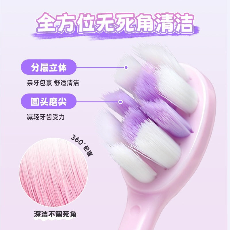 Children's Magic Wand Petal Soft Bristle Toothbrush for Girls 3-6-12 Years Old, Special for the Teething Period, Ultra-Fine Soft Bristle Gum Protection Brush He - image 4