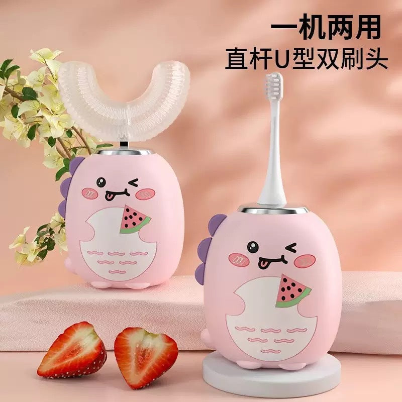 Cross-border children's electric toothbrush U-shaped for 2-6-12 year old kids, fully automatic waterproof sonic electric toothbrush for children - image 4
