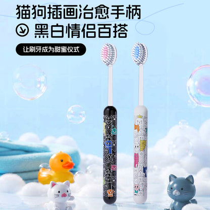 Adult toothbrush with soft bristles, high-quality household use, special for men and women, couple's set, antibacterial small head toothbrush, wholesale - image 4