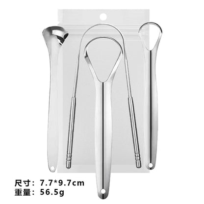 Specialized for foreign trade: Stainless steel tongue cleaner, tongue scraper for removing bad breath, tongue brush, tongue scraper - image 4