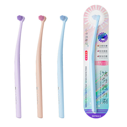German imported soft-bristled small toothbrush for back teeth, pointed toothbrush for tooth grooves, molar toothbrush for orthodontic correction - image 5