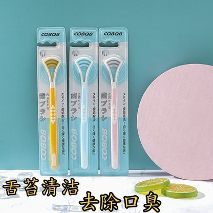 Multifunctional tongue scraper, silicone tongue cleaner, dual-effect tongue cleaning brush, tongue coating cleaner - image 1