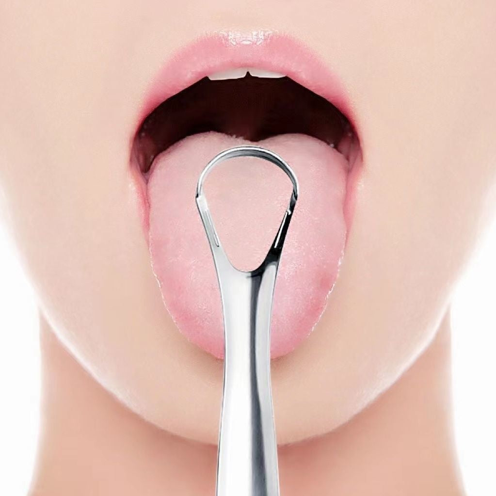 Tongue scraper stainless steel tongue cleaner tongue brush oral odor remover oral tool tongue coating brush gel - image 4