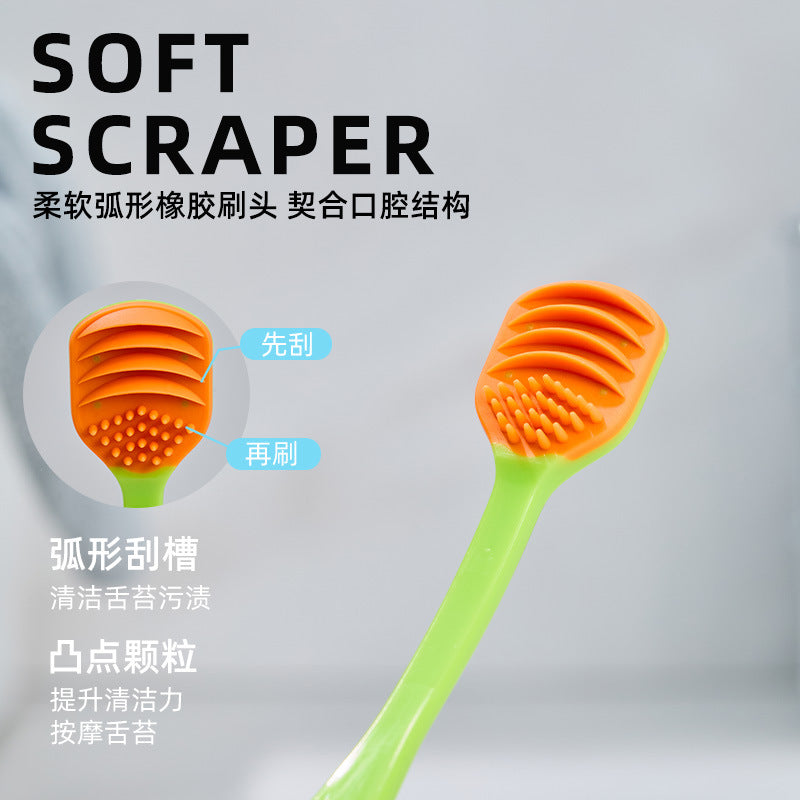 Silascrape Silicone Tongue Scraper – Individually Packaged, Adult Use