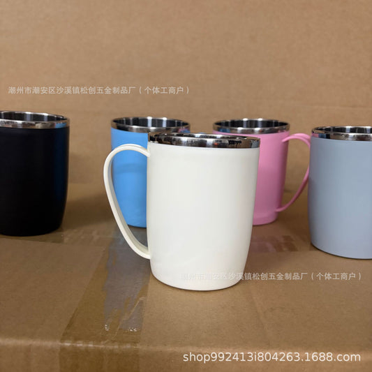 Stainless steel mouthwash cup for home use, couple's toothbrush cup, bathroom brushing cup, direct from manufacturer - image 1