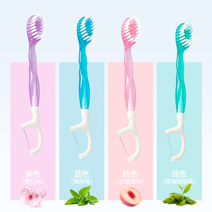 Cross-border English disposable mini pop-bead toothbrush, multifunctional dental floss, fresh breath, oral cleaning, travel portable - image 4