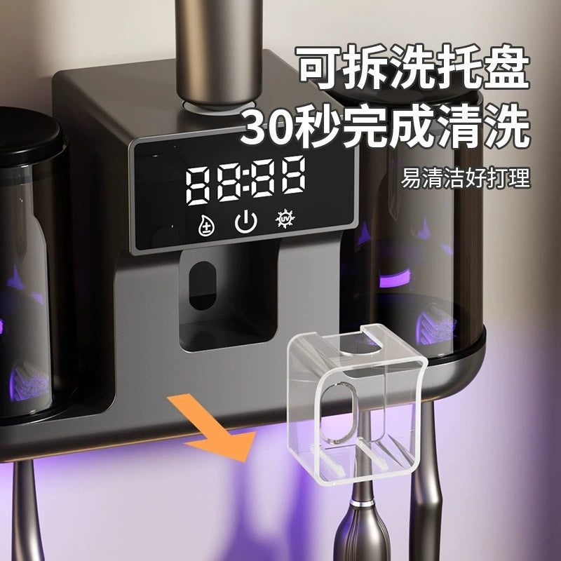 UV Sterilizing Toothbrush Disinfector, Smart Infrared Sensor Toothpaste Dispenser, Automatic Sterilizing Toothbrush Holder - image 4