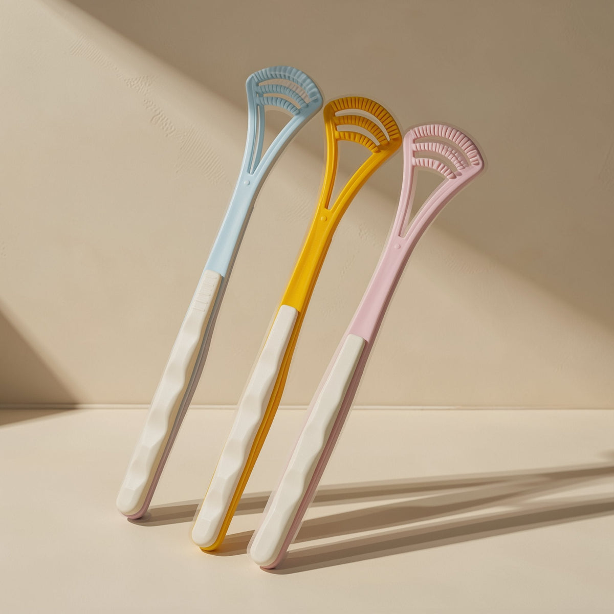 Silicone tongue cleaner with a brush and scraper for cleaning tongue coating - view 4