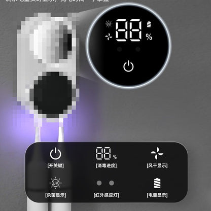 Smart Home Automatic Sensor Dual Toothbrush Sterilizer with Digital Display, UVC Ultraviolet Circulating Air Drying and Sterilization - image 4