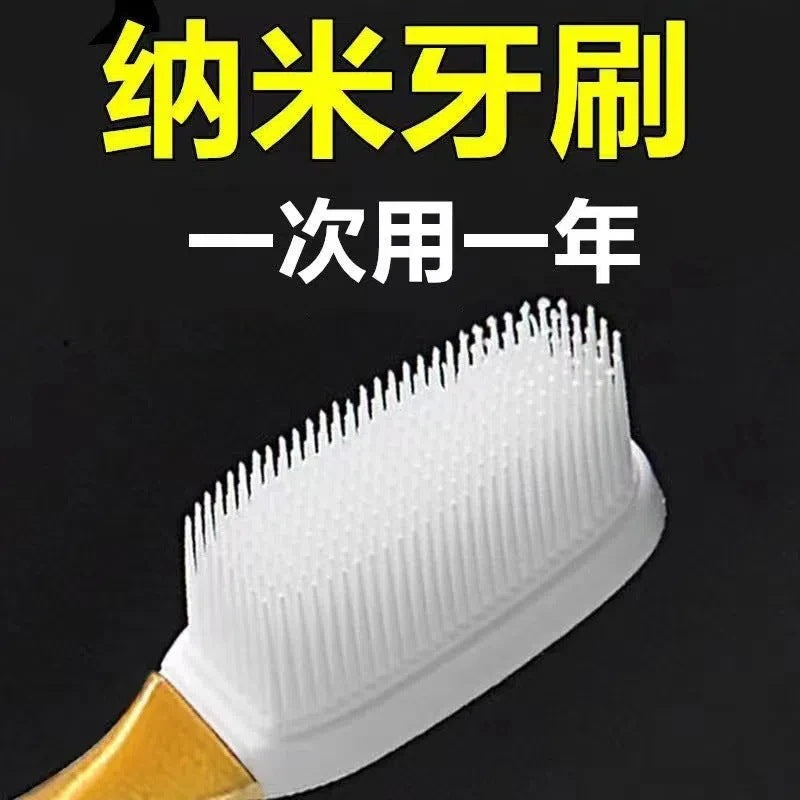 Soft-bristled silicone nano toothbrush, 5-piece set in a cup, for adult home use, gum protection, back of tongue cleaning, manufacturer wholesale price - image 1