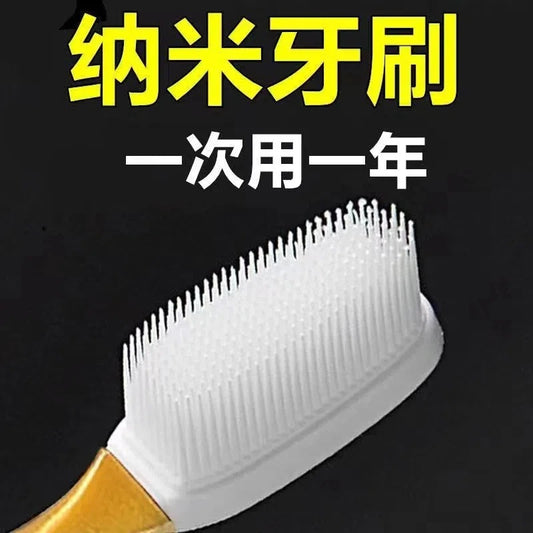 Soft-bristled silicone nano toothbrush, 5-piece set in a cup, for adult home use, gum protection, back of tongue cleaning, manufacturer wholesale price - image 1