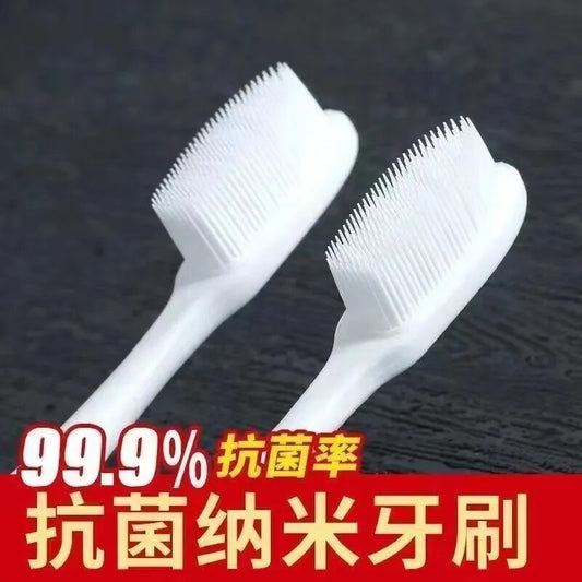 Soft-bristled silicone nano toothbrush, 5-piece set in a cup, for adult home use, gum protection, back of tongue cleaning, manufacturer wholesale price - image 2
