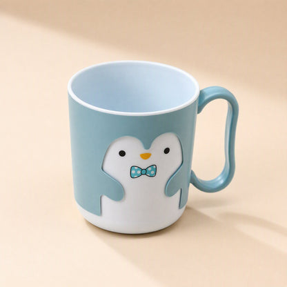 Cartoon penguin-style single-layer plastic mouthwash cup - view 2
