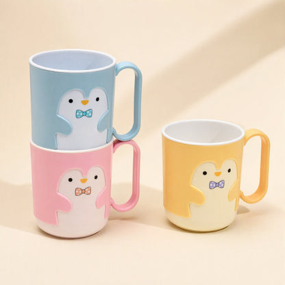 Cartoon penguin-style single-layer plastic mouthwash cup - view 4