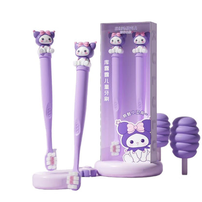 Children's toothbrush for ages 3-12, soft bristles, cute 3D cartoon Coolmi baby mouthguard, oral cleaning, individually packaged - image 5