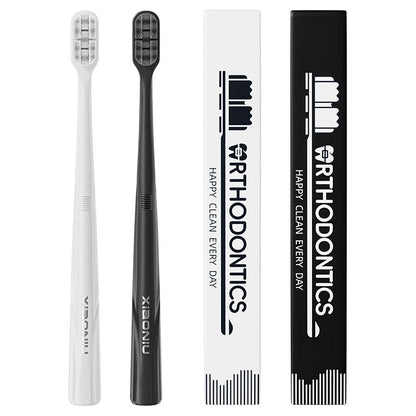 Orthodontic concave wave soft-bristled toothbrush suitable for teenagers with orthodontic treatment and sensitive teeth, for cleaning braces, single-pack toothb - image 5
