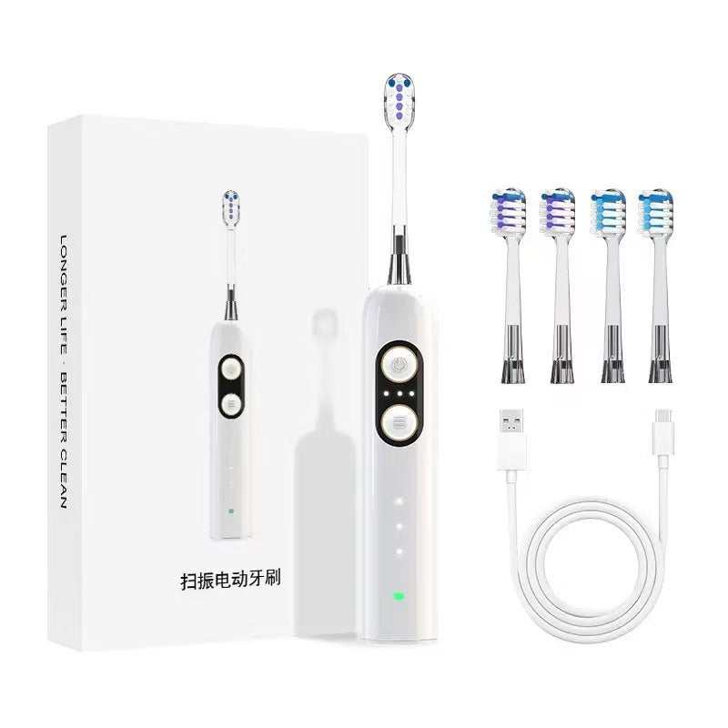 Cross-border wholesale sweeping vibration electric toothbrush, portable adult rechargeable waterproof smart sweeping vibration integrated electric toothbrush - image 5