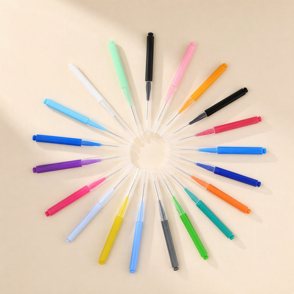 Straight-line manual interdental brush for cleaning between teeth - view 2