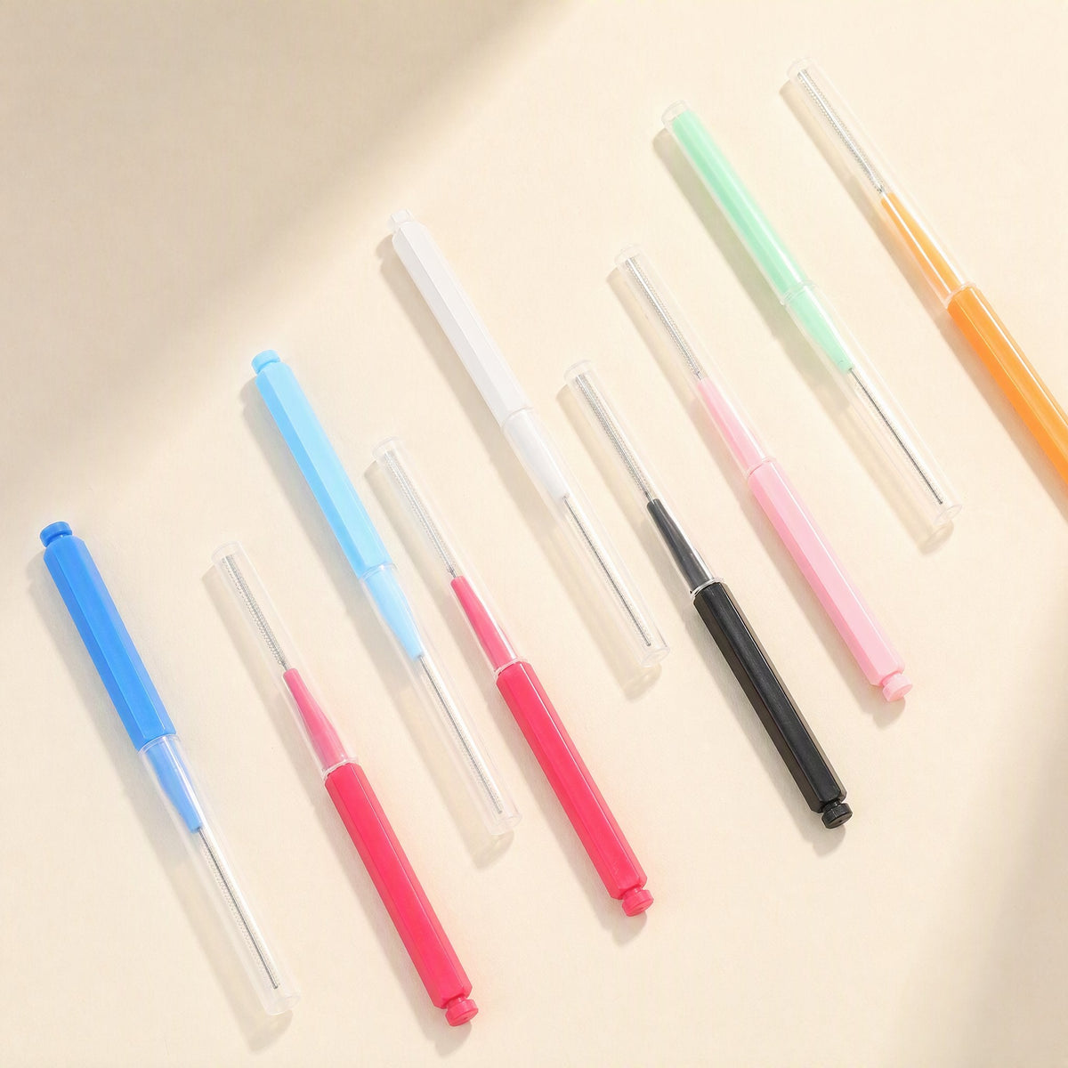 Straight-line manual interdental brush for cleaning between teeth - view 4