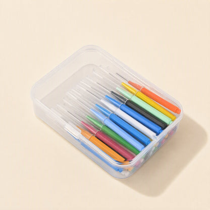 Straight-line manual interdental brush for cleaning between teeth - view 5