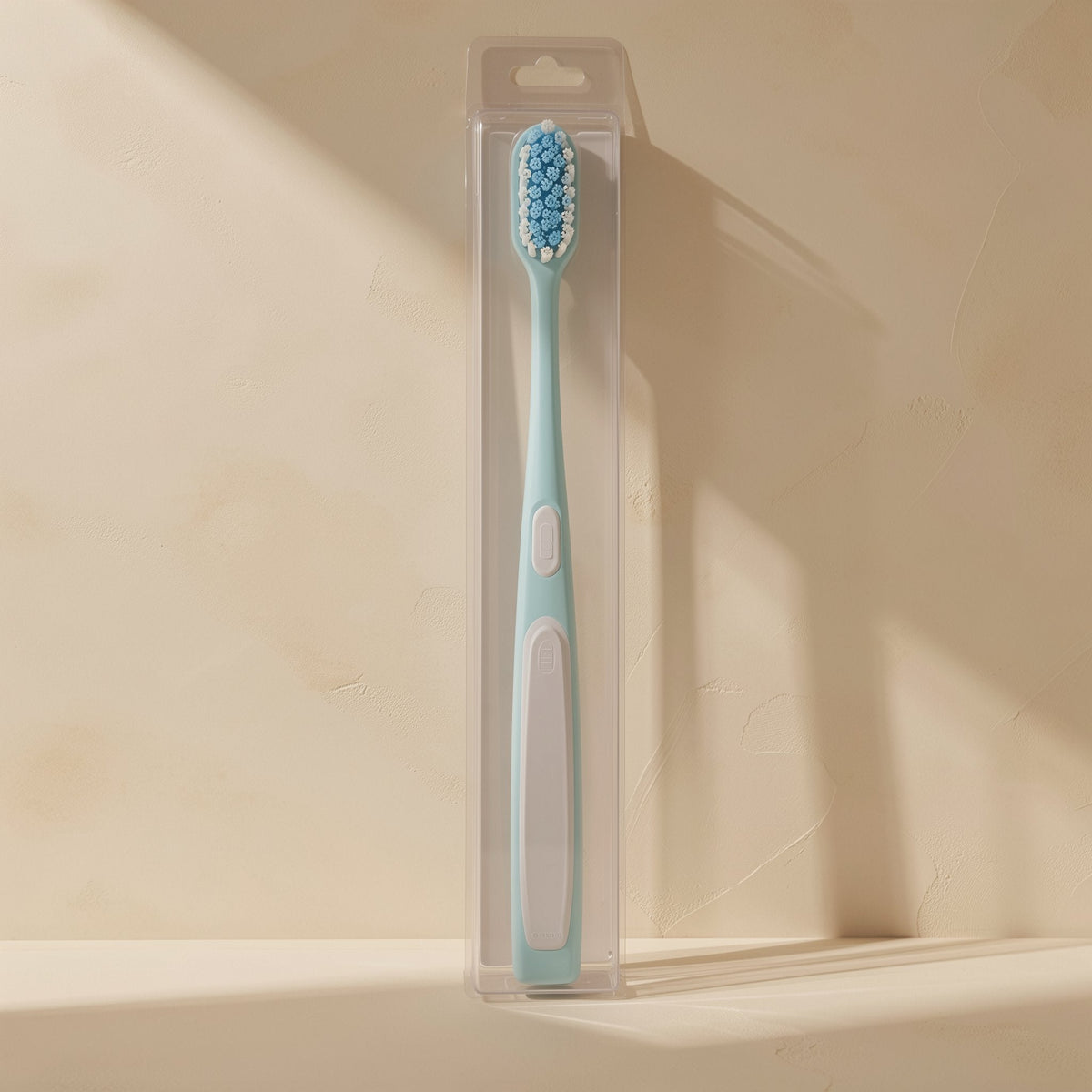 U-shaped manual orthodontic toothbrush with soft fluoride-containing bristles and a small brush head - view 5