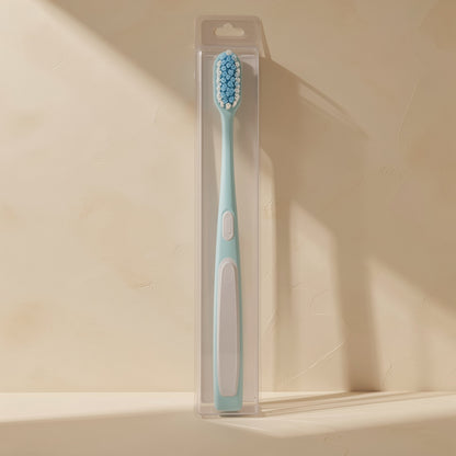 U-shaped manual orthodontic toothbrush with soft fluoride-containing bristles and a small brush head - view 5