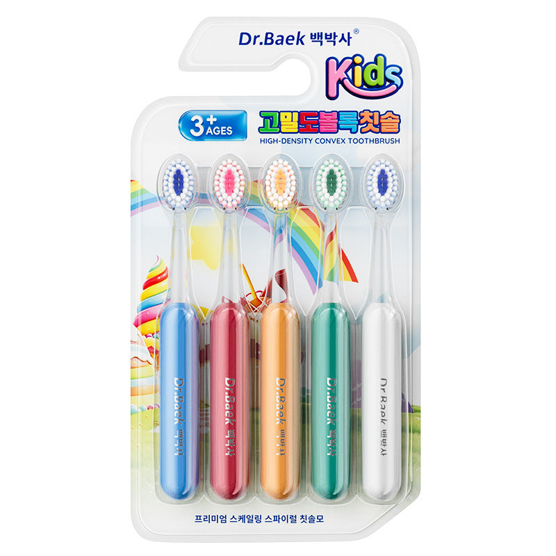 Children's toothbrush with soft bristles, mountain-shaped convex surface, for ages 6-12, cleans and protects gums, olive-shaped head toothbrush, factory stock w - image 5