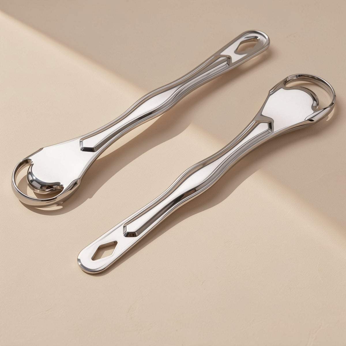 Stainless steel tongue scraper for cleaning tongue coating - view 2