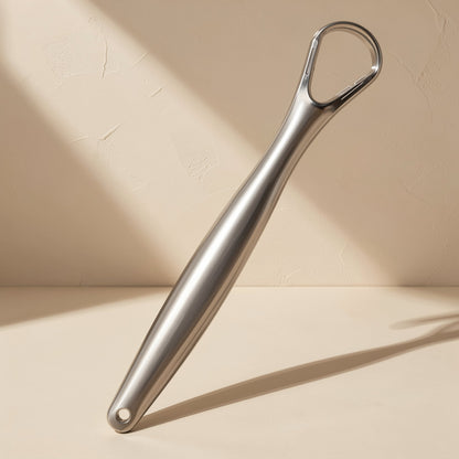 Stainless steel tongue scraper for cleaning tongue coating - view 5