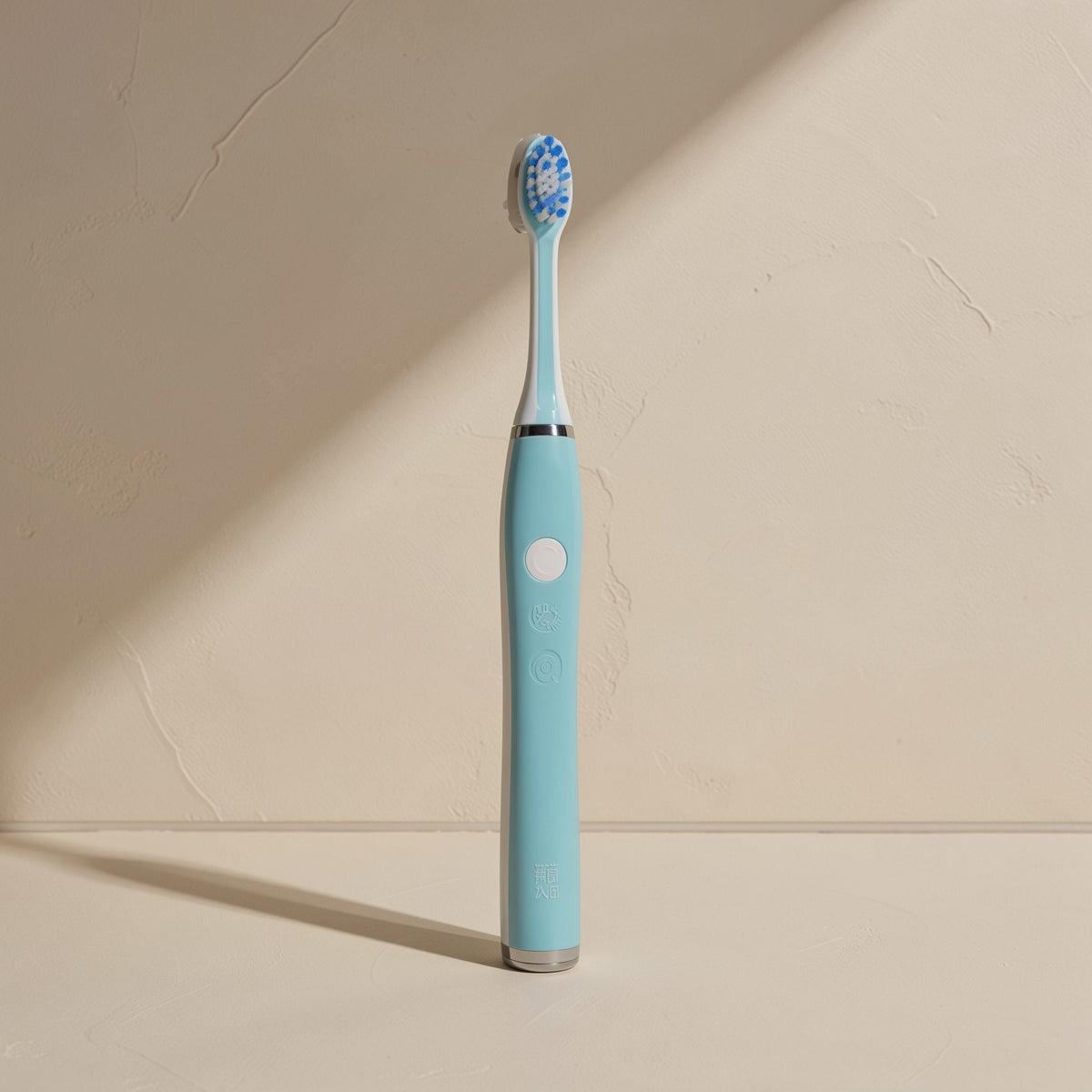 Manual orthodontic toothbrush with a small U-shaped head and soft fluoride-containing bristles - view 3