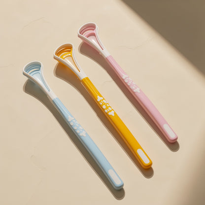 Silicone tongue scraper cleaner with scraping and brushing functions - view 4