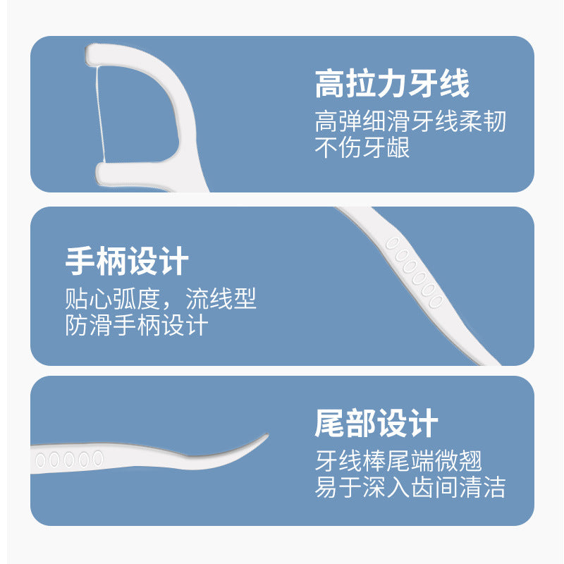 50 PCs zipper bagged floss stick polymer bagged floss high tensile plastic floss stick - image 4