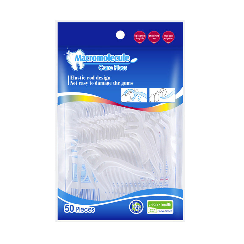 50 PCs zipper bagged floss stick polymer bagged floss high tensile plastic floss stick - image 5