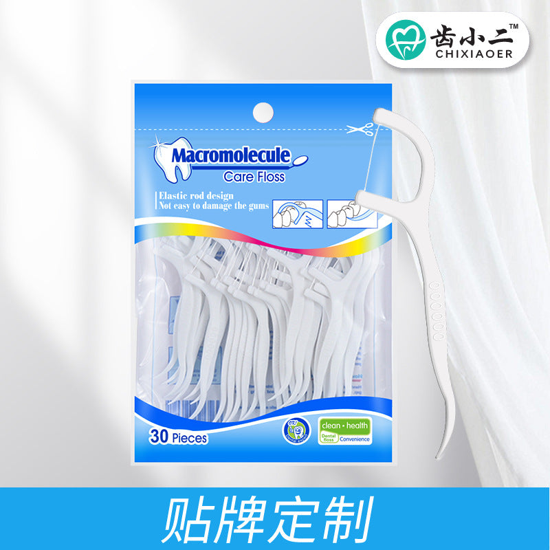 30 PCs zipper bagged floss stick polymer floss stick high tensile plastic floss stick - image 1
