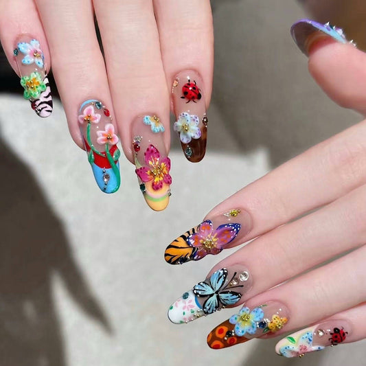 Island Elf Trendy Wearable Nails Featuring French-style 3d