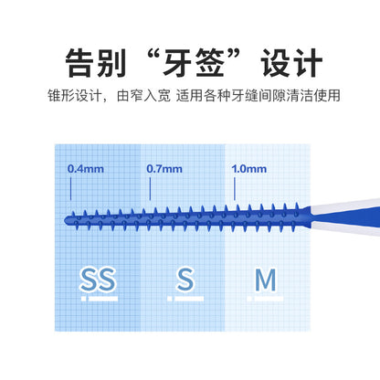 Medical cleaning silicone interdental brush interdental brush gum tooth cleaning orthodontic care interdental brush portable interdental brush - image 4